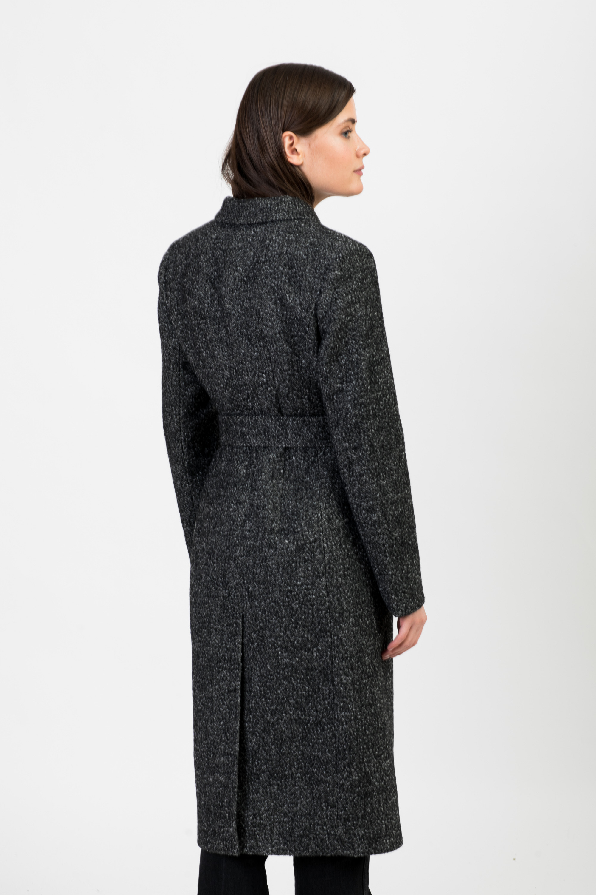 Пальто из шерсти с поясом 52743
