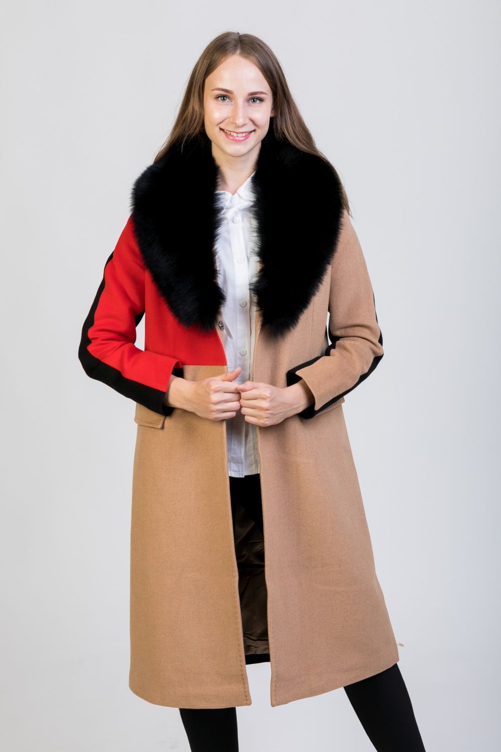 Женское пальто с отделкой 51899